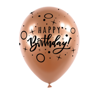 Sempertex Helium Ballon Bday Dots & Sparkles Rosé Gold (28cm)