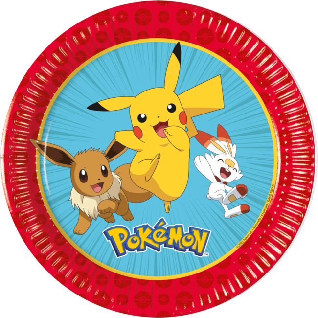 Pokémon Bordjes - 8st - 20cm