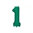 PartyDeco Folieballon Cijfer 1 Bottle Green - 86 cm