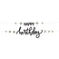Folat Crème Noir - Letterslinger - "Happy Birthday" - 1,5 meter