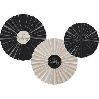 Folat Crème Noir - Deco Fan Set - 3st