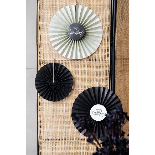 Crème Noir - Deco Fan Set - 3st