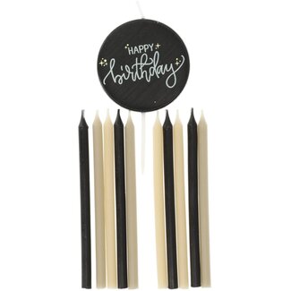 Folat Crème Noir - Kaarsjes - 9,5 cm - 11 stuks