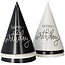 Folat Crème Noir - Mini Feesthoedjes - 10 cm - 6 stuks