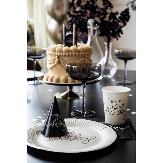 Crème Noir - Bordjes - 23cm - 8 st