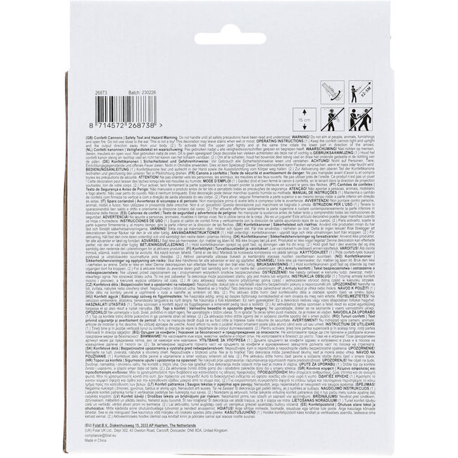 Confetti Kanonnen - Rainbow Bday