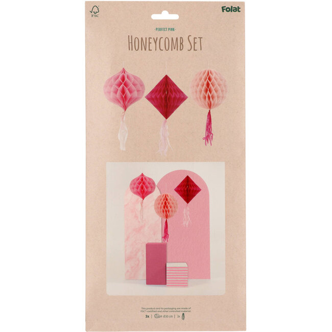 Honeycomb Set - Perfect Pink - 3st