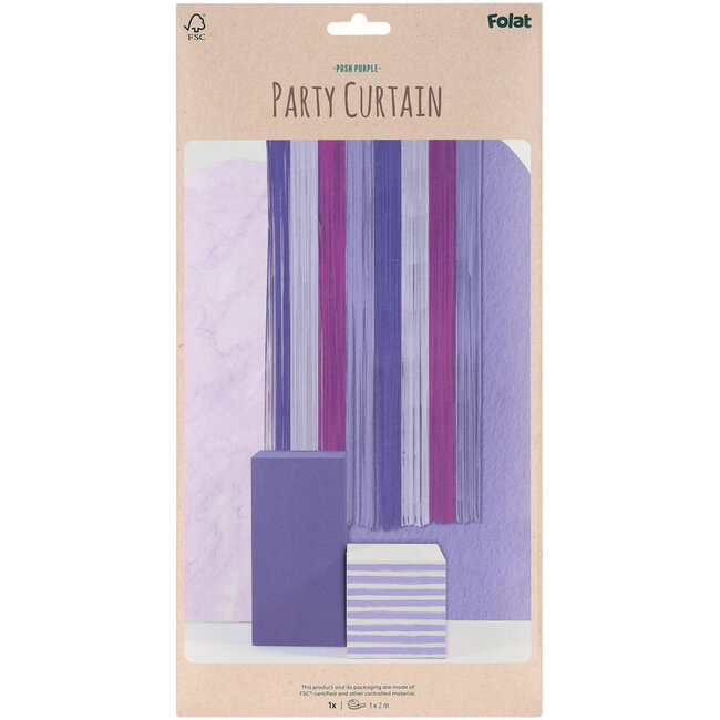 Feestgordijn - Posh Purple - 2 x 1 meter