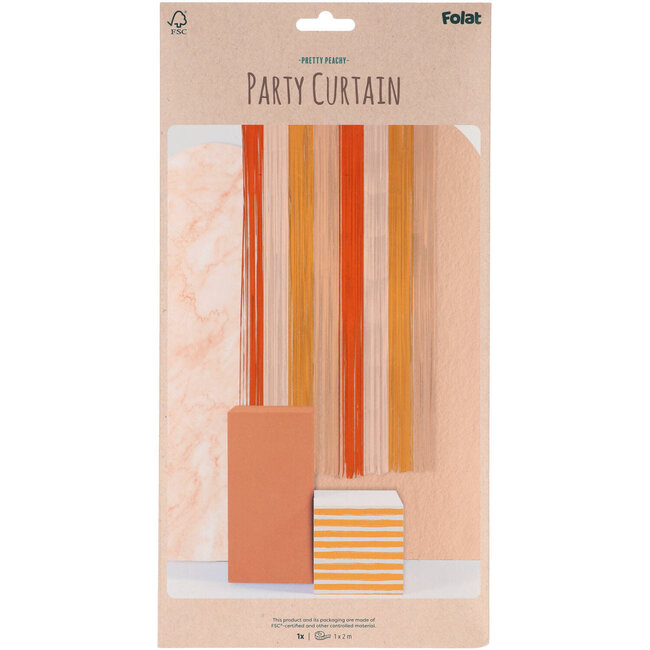 Feestgordijn - Pretty Peachy - 2 x 1 meter
