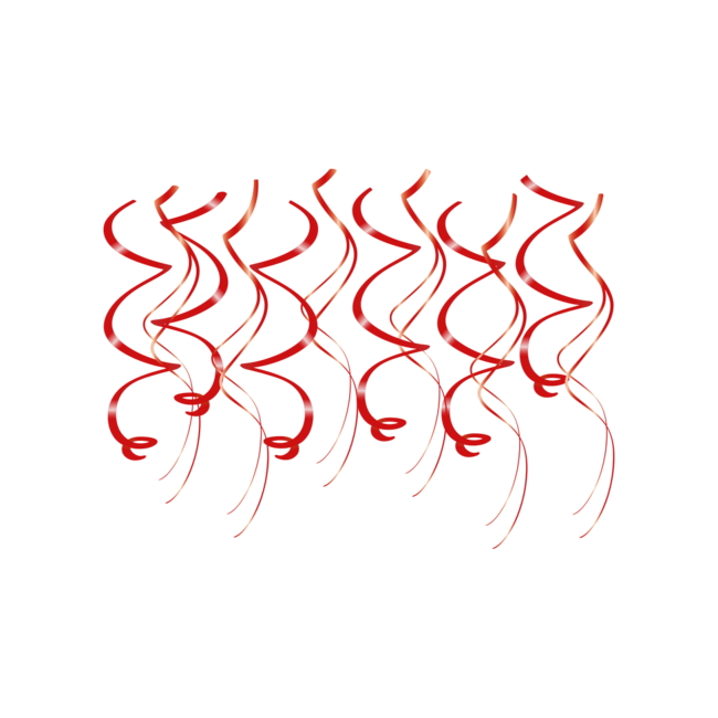 Swirl Decoratie Rood