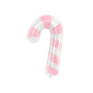 PartyDeco Folieballon Candy Cane Roze
