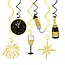 PartyPal Swirl Decoratie - Happy New Year - 6 st