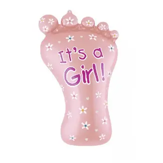 PartyPal Folieballon Foot Baby Girl