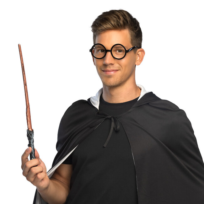 Set Tovenaar (partybril en toverstaf)