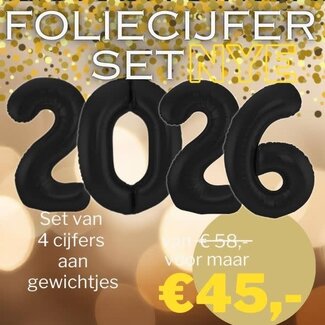 Folatex Complete set Folie cijfers 2026 - Zwart
