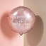 Folieballon  Crème Rose - Happy Birthday - 45cm