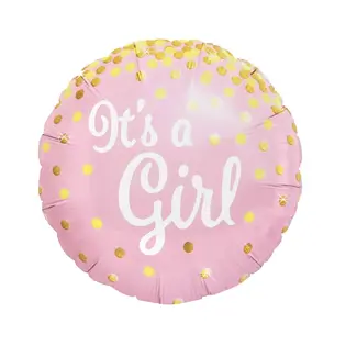PartyPal Folieballon Glitter Holographic It's a Girl