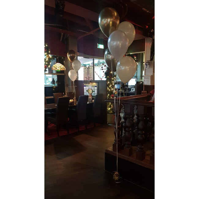Staander van 5 heliumballonnen