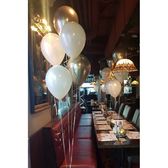 Staander van 5 heliumballonnen