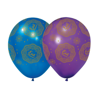 Globos Ballonnen "Eid Mubarak" - 6st - 30cm