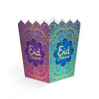 Globos Snack Boxes Eid Mubarak - 6,3x6,3x10,5cm - 8 st
