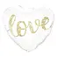 PartyPal Folieballon - Hart Love Goud - 45cm