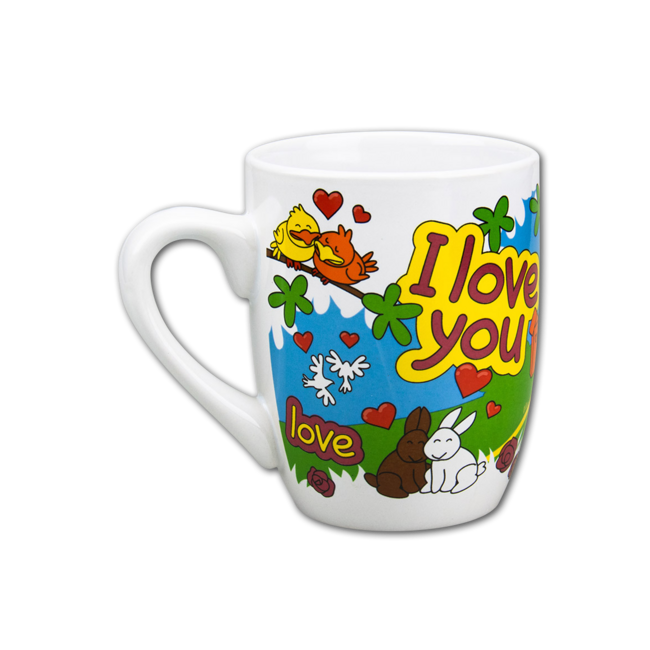 Cartoon mok - I Love You