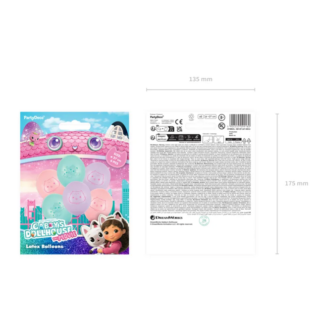 Gabby’s Dollhouse Ballonnen - 6st - 27cm