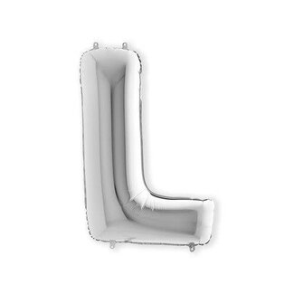 Grabo Folieballon Letter L Zilver - 58x81cm