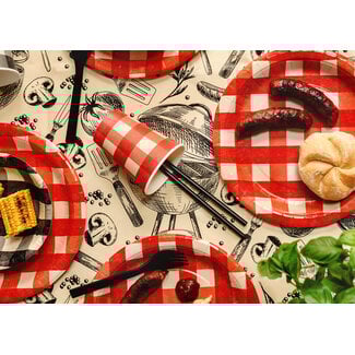 PartyDeco Plastic Zwarte Rietjes - 12 st - 23 cm