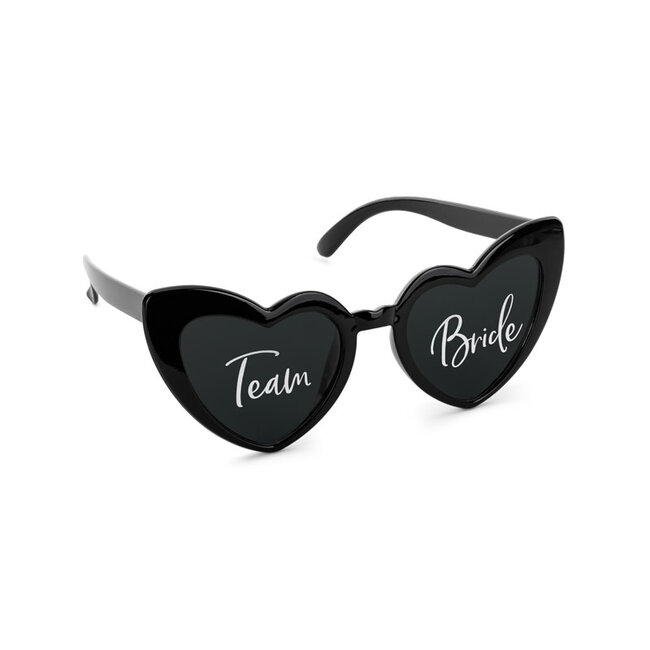 Hartvormige Bril Zwart - ''Team Bride''