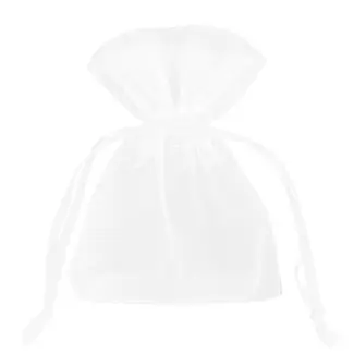 PartyPal Organza Zakjes - Wit - 10 st - 10x15cm