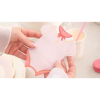 PartyPal Servetten Romper Baby Girl - 12x16,5cm - 10st