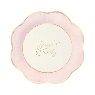 PartyPal Bordjes Baby Girl - 20cm - 6st