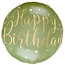 Santex Folieballon - Happy Birthday Olive Green - 45cm