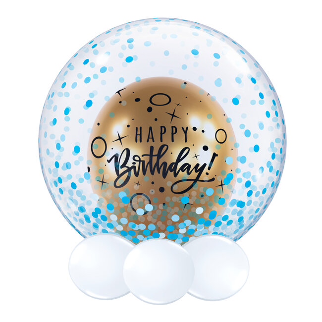 Deco Bubble Confetti Dots Blue