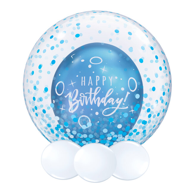 Deco Bubble Confetti Dots Blue
