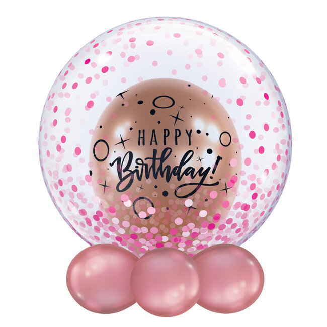 Deco Bubble Confetti Dots Pink