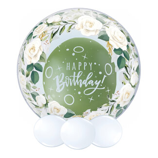 Qualatex Deco Bubble Natural Floral - 61 cm - 24 inch