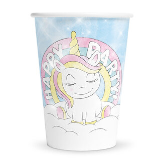 Globos Bekertjes Unicorn - 8 st - 210ml