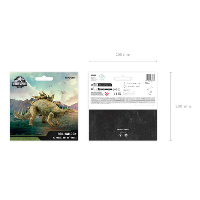 Folieballon Jurassic World Stegosaurus - 112x51 cm