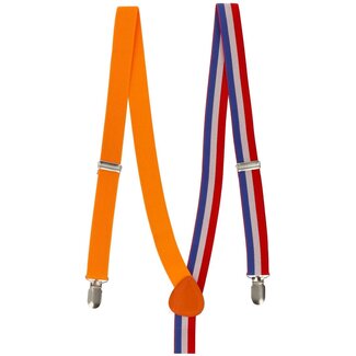 Folat Bretels Rood-Wit-Blauw Oranje