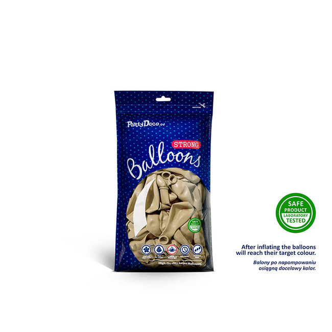 100 Ballonnen Metallic Cold Gold - 12 cm