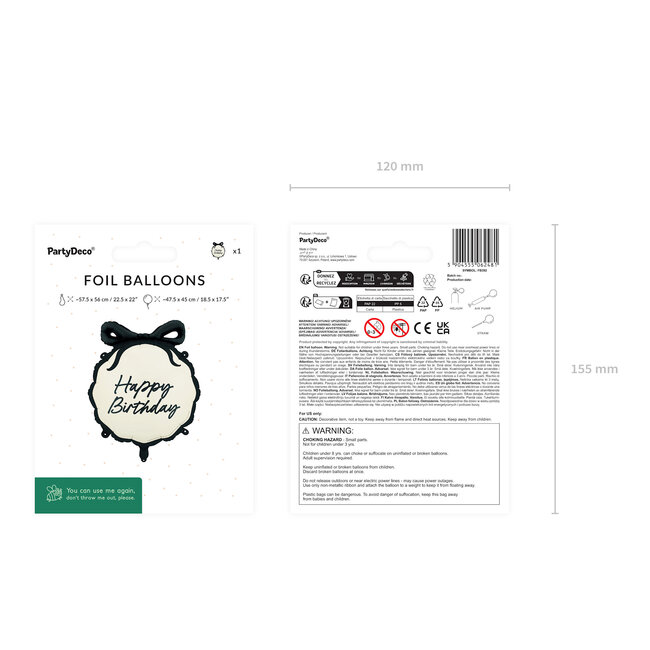Folieballon - Pill Happy Birthday