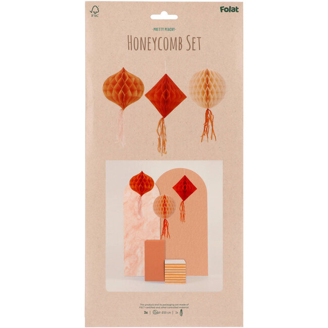 Honeycomb Set - Pretty Peachy - 3st