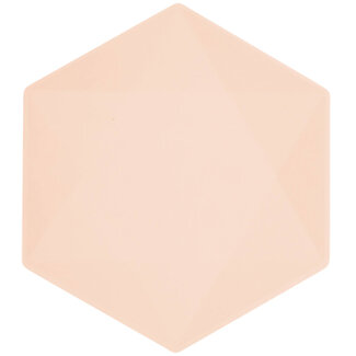 Vert Decor Bordjes Zeshoekig - Abrikoos - 6 st - 26 cm