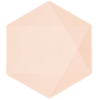 Vert Decor Bordjes Zeshoekig - Abrikoos - 6 st - 15,8 cm