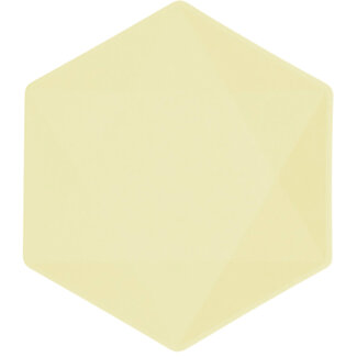 Vert Decor Bordjes Zeshoekig - Geel - 6 st - 15,8 cm