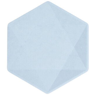 Vert Decor Bordjes Zeshoekig - Blauw - 6 st - 26 cm