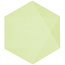 Vert Decor Bordjes Zeshoekig - Groen - 6 st - 15,8 cm